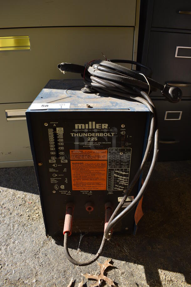 Miller Thunderbolt 225 Metal Constant Current AC Arc Welding Power Source. 12x14x20. (HS: Garage 5) - Image 1 of 8