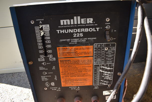 Miller Thunderbolt 225 Metal Constant Current AC Arc Welding Power Source. 12x14x20. (HS: Garage 5) - Image 5 of 8