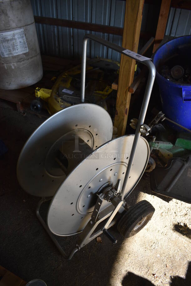 Metal Hose Reel on Casters. 22x26x43. (HS: Garage 5) - Image 1 of 7