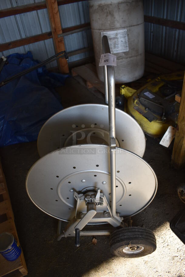 Metal Hose Reel on Casters. 22x26x43. (HS: Garage 5) - Image 2 of 7