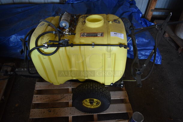 Yellow Poly 45 Gallon Tank. 32x95x32. (HS: Garage 5)