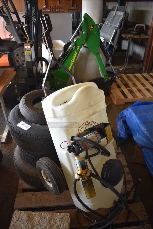 Agri Fab White Poly Tank on Casters. 24x60x18. (HS: Garage 5) - Image 1 of 7