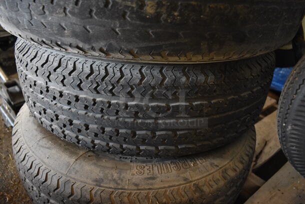 ALL ONE MONEY! Lot of 4 Various Tires Including Carlisle 4.80-8NHS and Wheelbarrow. Includes 15x4x15, 26x8x26. (HS: Garage 5) - Image 5 of 11