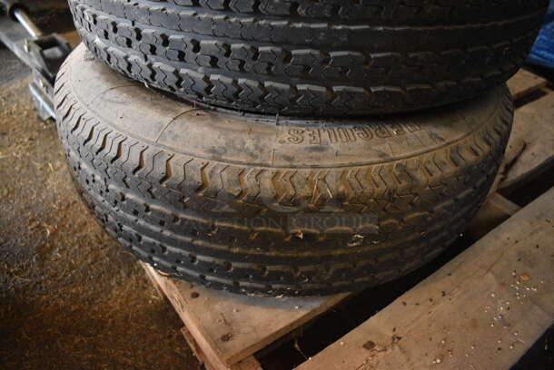 ALL ONE MONEY! Lot of 4 Various Tires Including Carlisle 4.80-8NHS and Wheelbarrow. Includes 15x4x15, 26x8x26. (HS: Garage 5) - Image 6 of 11