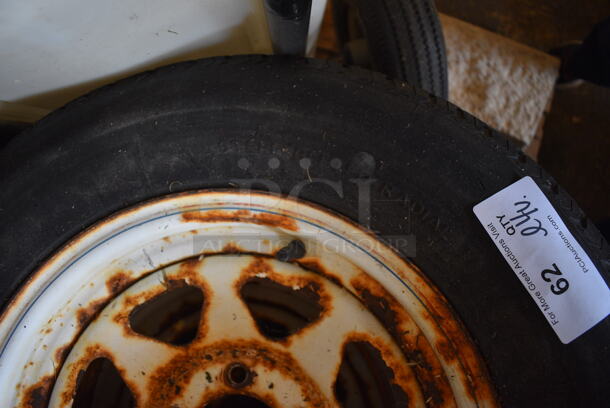 ALL ONE MONEY! Lot of 4 Various Tires Including Carlisle 4.80-8NHS and Wheelbarrow. Includes 15x4x15, 26x8x26. (HS: Garage 5) - Image 7 of 11