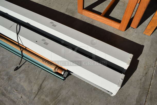 3 Various Items; 2 Metal Pull Down Projector Screens and 1 Cradles of World Civilization. Includes 55", 73". 3 Times Your Bid! (HS: Garage 6) - Image 2 of 7