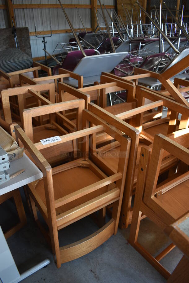 33 Various Wooden Library Chairs. Includes 19x18x32.  BUYER MUST REMOVE. 33 Times Your Bid! (HS: Garage 6) - Image 3 of 4