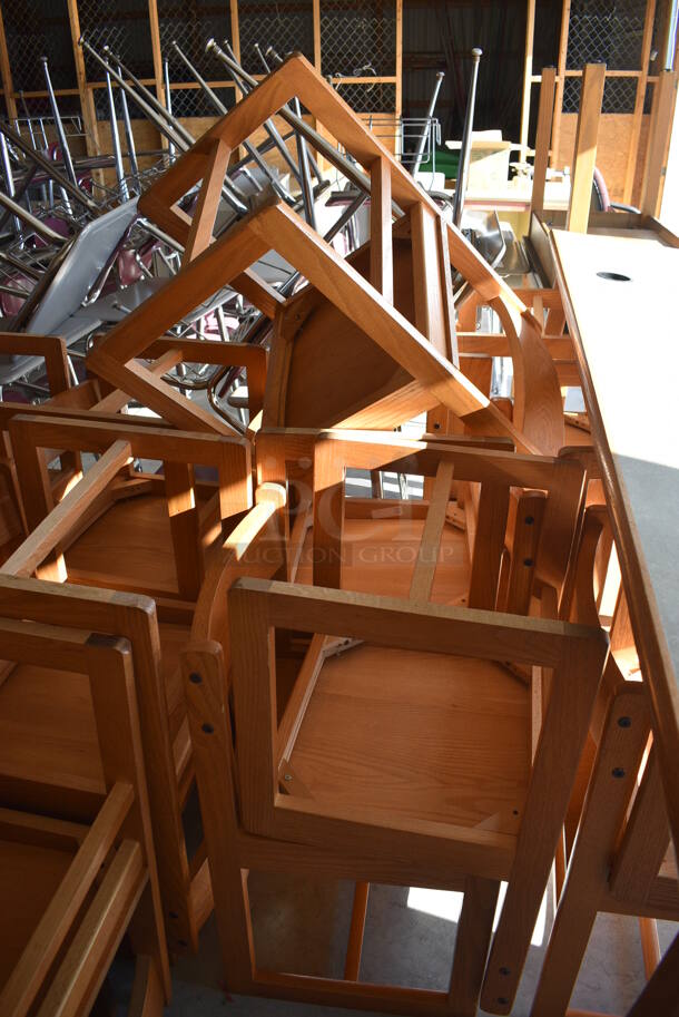 33 Various Wooden Library Chairs. Includes 19x18x32.  BUYER MUST REMOVE. 33 Times Your Bid! (HS: Garage 6) - Image 4 of 4