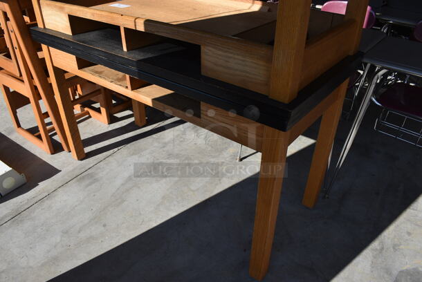 2 Wooden Tables w/ Black Countertop. 54x24x30. 2 Times Your Bid! (HS: Garage 6) - Image 2 of 4