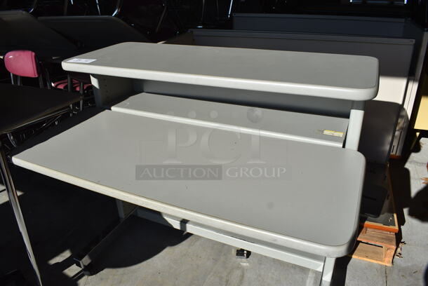 ALL ONE MONEY! Lot of 3 Various Gray Desks. Includes 48x28x36, 48x24x29. (HS: Garage 6) - Image 3 of 5