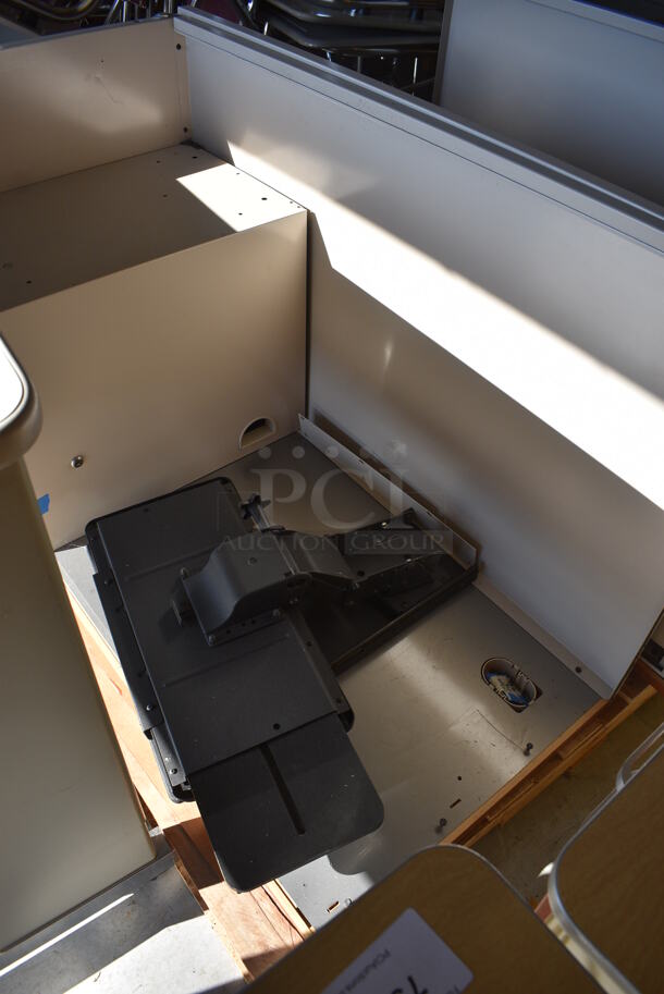 ALL ONE MONEY! Lot of 3 Various Gray Desks. Includes 48x28x36, 48x24x29. (HS: Garage 6) - Image 4 of 5