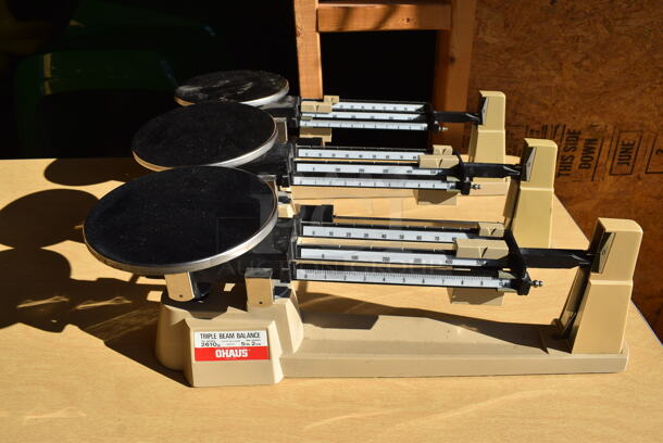 4 Ohaus 2610 Gram Capacity Metal Countertop Triple Balance Beam Scales. 18x6x6.5. 4 Times Your Bid! - Image 5 of 7