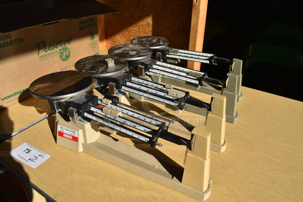 4 Ohaus 2610 Gram Capacity Metal Countertop Triple Balance Beam Scales. 18x6x6.5. 4 Times Your Bid! - Image 2 of 6