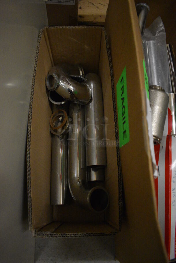 ALL ONE MONEY! Lot of 2 Boxes of Various Plumbing Items Including Pipes. (HS: Backroom) - Image 2 of 9