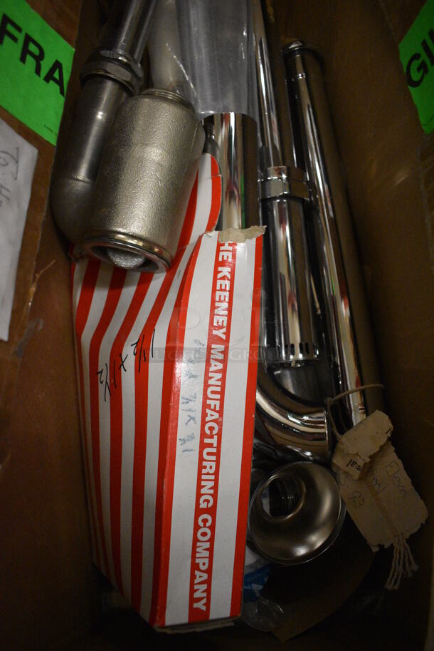 ALL ONE MONEY! Lot of 2 Boxes of Various Plumbing Items Including Pipes. (HS: Backroom) - Image 6 of 9