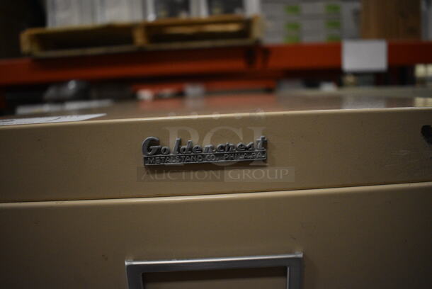 Goldencrest Tan Metal 4 Drawer Filing Cabinet. 15x28.5x52.5. (HS: Backroom) - Image 8 of 8