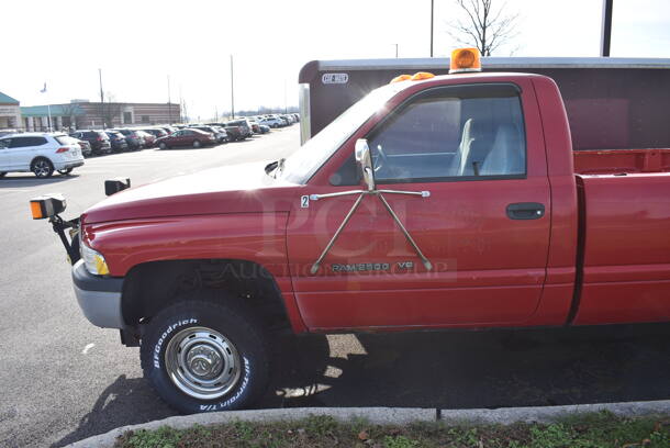 Dodge Ram 2500 V8 Magnum 2 Door Pick Up Truck w/ Lift Gate, Meyer Snow Plow and Meyer Snow Plow Mount. VIN 3B7KF26Z0XM589891. Odometer Reads 72,985. Inspection Is Not Up To Date. Vehicle Has Not Been Used for About Two Years; Has an Undiagnosed Short That Drained Power From the Battery. Unit Will Need To Be Towed Away. Title In Hand. See Lot 2 For Additional Pictures! - Image 3 of 12