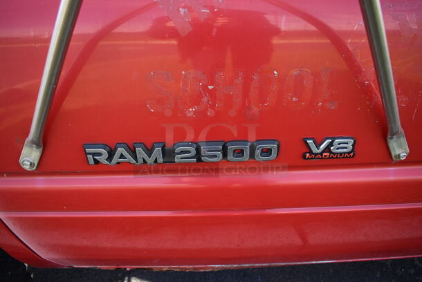 Dodge Ram 2500 V8 Magnum 2 Door Pick Up Truck w/ Lift Gate, Meyer Snow Plow and Meyer Snow Plow Mount. VIN 3B7KF26Z0XM589891. Odometer Reads 72,985. Inspection Is Not Up To Date. Vehicle Has Not Been Used for About Two Years; Has an Undiagnosed Short That Drained Power From the Battery. Unit Will Need To Be Towed Away. Title In Hand. See Lot 2 For Additional Pictures! - Image 4 of 12