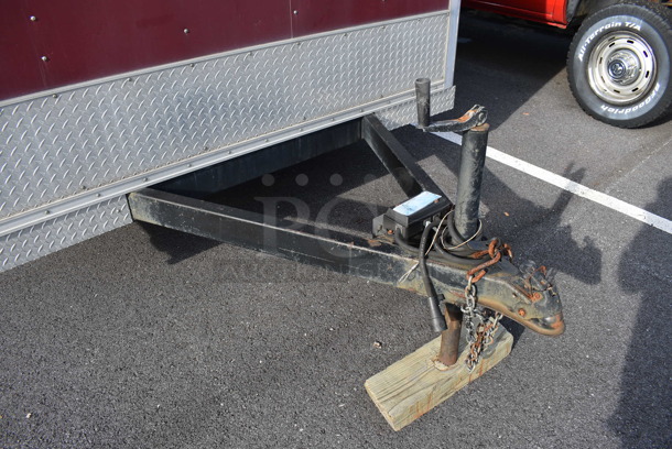 Car Mate Enclosed Trailer w/ Bottom Hinge Back Door / Ramp and Side Door. VIN 5A3C714S94L006840. Unit Is Not Licensed or Inspected; It Has Been Used as Storage for the Past Five Years. Title In Hand. 7'x14'x8'. See Lot 4 For Additional Pictures - Image 4 of 12