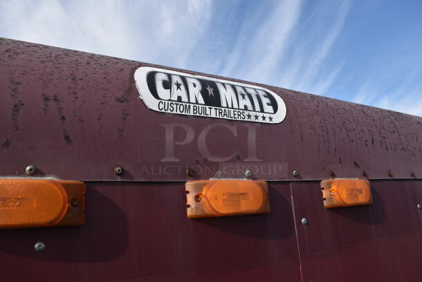 Car Mate Enclosed Trailer w/ Bottom Hinge Back Door / Ramp and Side Door. VIN 5A3C714S94L006840. Unit Is Not Licensed or Inspected; It Has Been Used as Storage for the Past Five Years. Title In Hand. 7'x14'x8'. See Lot 4 For Additional Pictures - Image 6 of 12