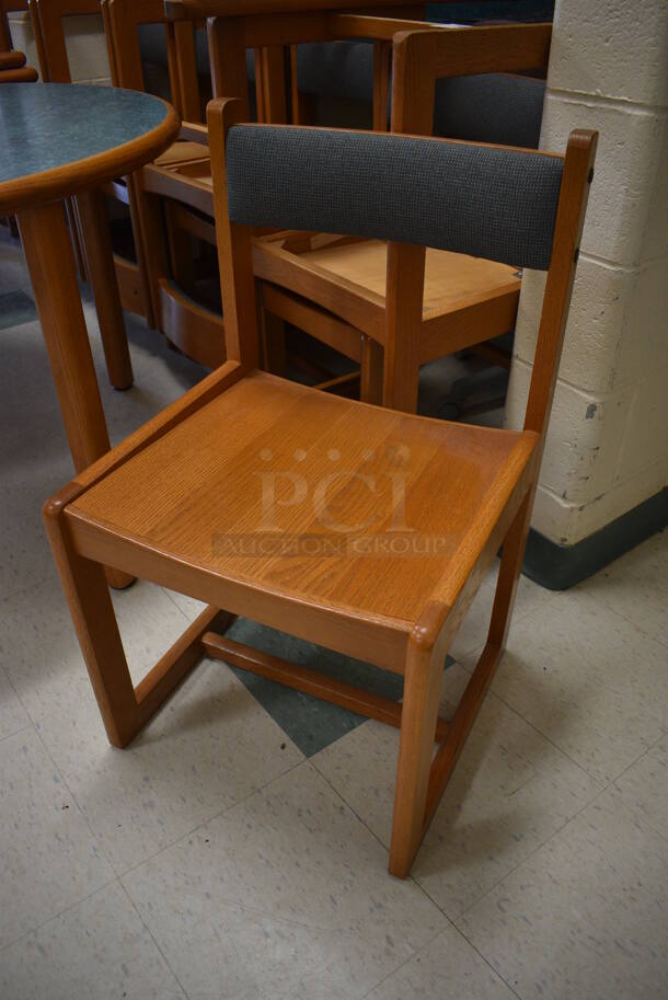 8 Wooden Library Chairs. 18.5x18x32.5. 8 Times Your Bid! (MS: 115 Classroom) - Image 2 of 6