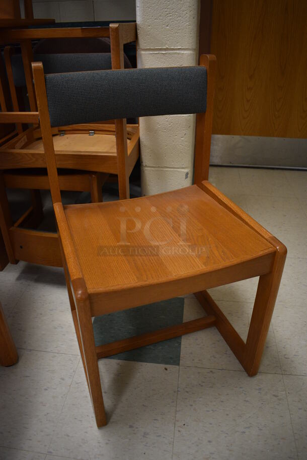 8 Wooden Library Chairs. 18.5x18x32.5. 8 Times Your Bid! (MS: 115 Classroom) - Image 3 of 6