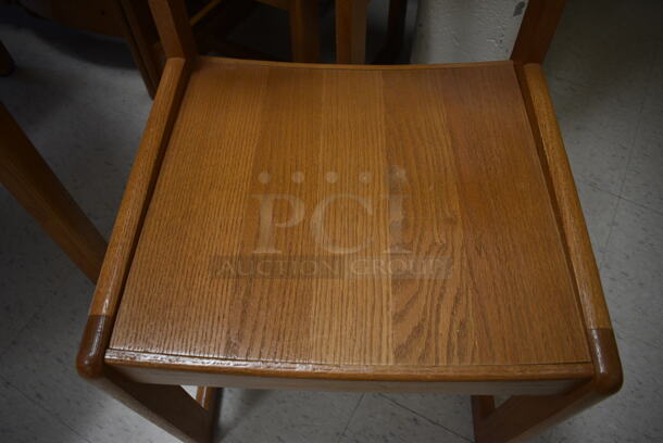 8 Wooden Library Chairs. 18.5x18x32.5. 8 Times Your Bid! (MS: 115 Classroom) - Image 5 of 6