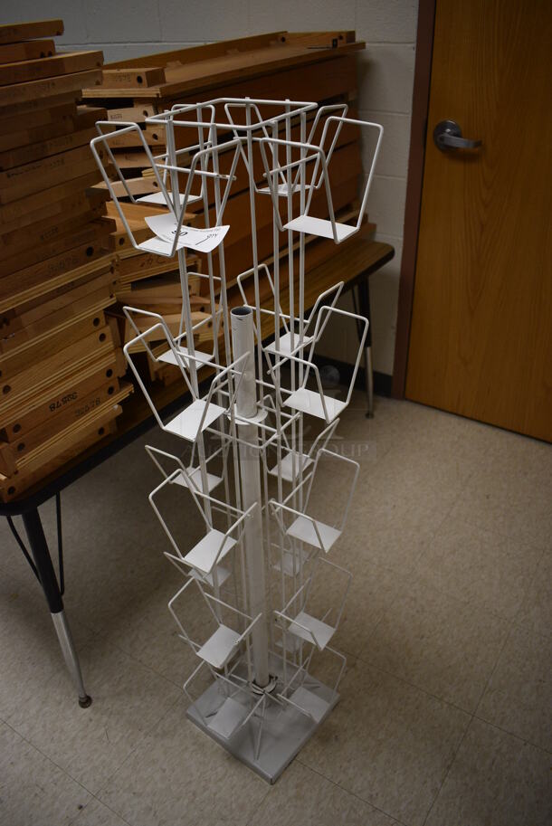 White Metal Brochure Rack. 13.5x13.5x51. (MS: Downstairs 005) - Image 2 of 4