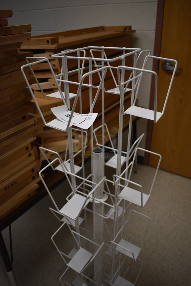 White Metal Brochure Rack. 13.5x13.5x51. (MS: Downstairs 005) - Image 3 of 4