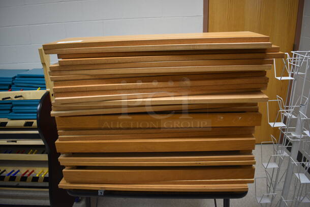 ALL ONE MONEY! Lot of Various Wooden Panels for Library Shelving. Sample Picture Is Included In Listing. (MS: Downstairs 005) - Image 1 of 8