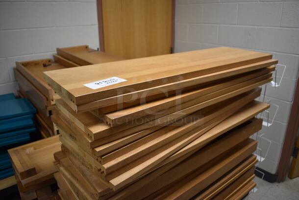 ALL ONE MONEY! Lot of Various Wooden Panels for Library Shelving. Sample Picture Is Included In Listing. (MS: Downstairs 005) - Image 2 of 8