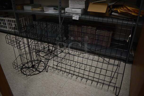 ALL ONE MONEY! Lot of 3 Black Wire Racks. Includes 30x20x22. (MS: Downstairs 005)