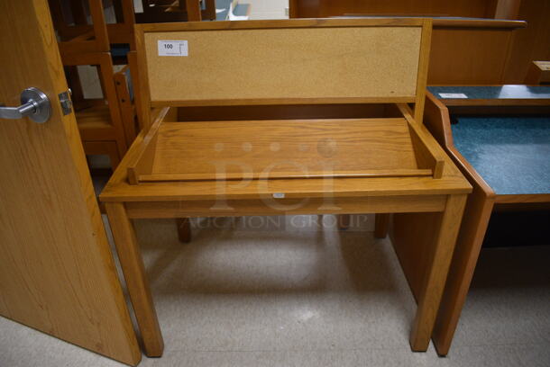 Wooden Table. 42x30x44.5. (MS: Downstairs 005) - Image 1 of 4