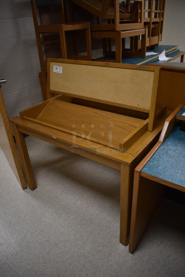 Wooden Table. 42x30x44.5. (MS: Downstairs 005) - Image 2 of 4