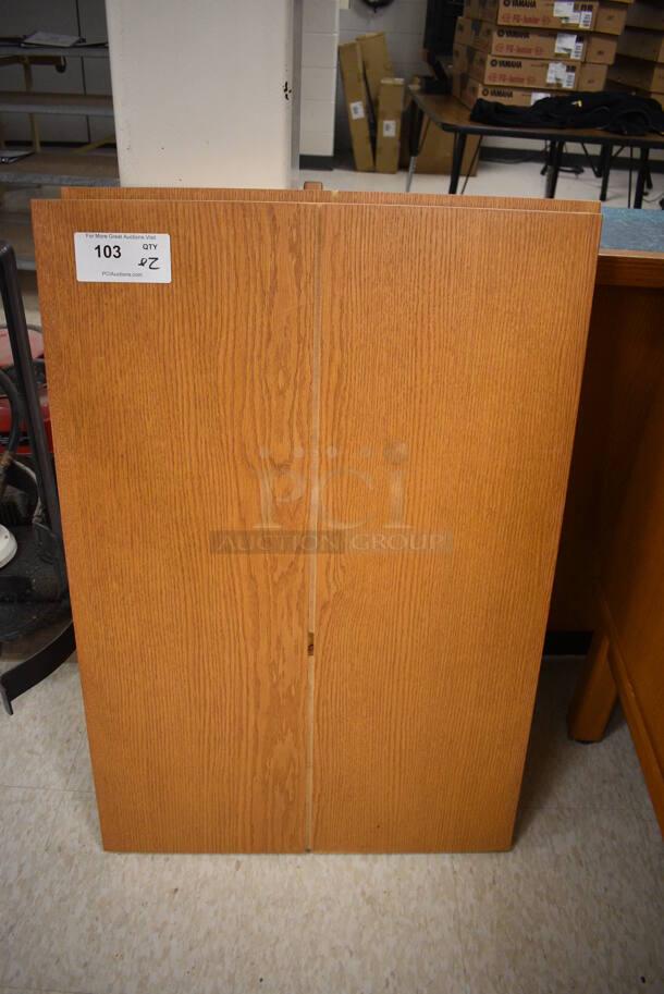 ALL ONE MONEY! Lot of 2 Wooden Panels. 24x36x2. (MS: Downstairs 005)
