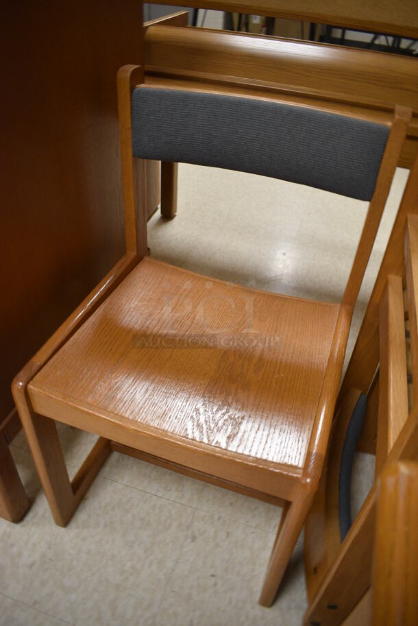 12 Wooden Chairs. 18.5x18x32. 12 Times Your Bid! (MS: Downstairs 005) - Image 3 of 6
