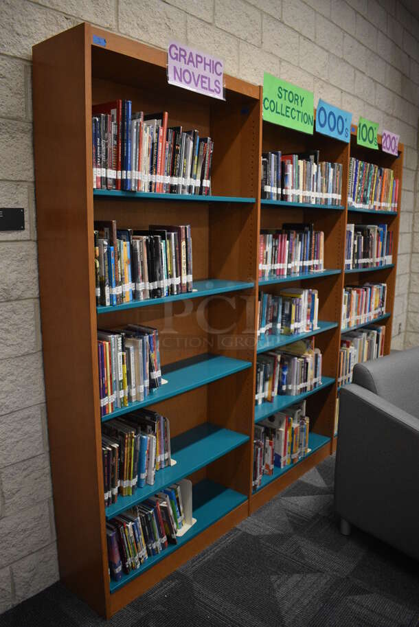 ALL ONE MONEY! Lot of Various Wooden Panels for Library Shelving. Sample Picture Is Included In Listing. (MS: Downstairs 005) - Image 6 of 8