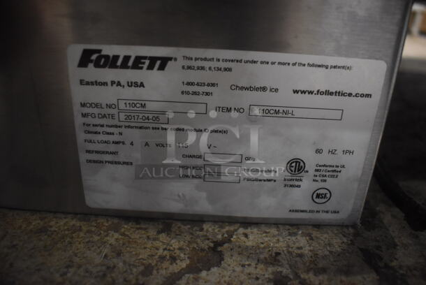 2017 Follett Symphony Plus 110CM Stainless Steel Commercial Water and Ice Dispenser. 115 Volts, 1 Phase. 25x28.5x35 - Image 2 of 7