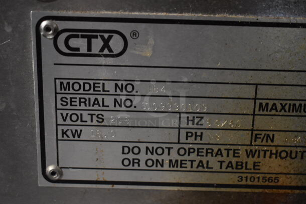 CTX HB4 Stainless Steel Commercial Floor Style Electric Powered Hearth Bake Conveyor Oven on Commercial Casters. Comes w/ Manual. 208 Volts, 3 Phase. 92x38x49 - Image 8 of 12