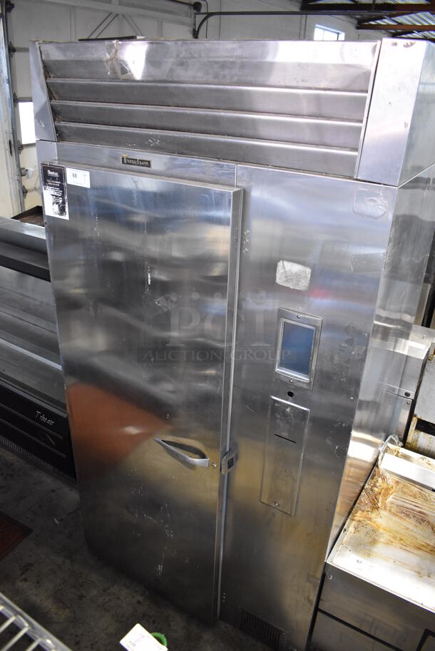 Traulsen TPCTH Stainless Steel Commercial Roll In Rack Blast Chiller w/ Metal Pan Rack on Commercial Casters. 115 Volts, 1 Phase. 48.5x35x91. Cannot Test - Unit Was Previously Hardwired