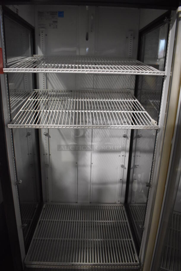 2013 True GEM-26 ENERGY STAR Metal Commercial Single Door Reach In Cooler Merchandiser w/ Poly Coated Racks. 115 Volts, 1 Phase. 30x30x79. Tested and Working! - Image 4 of 5
