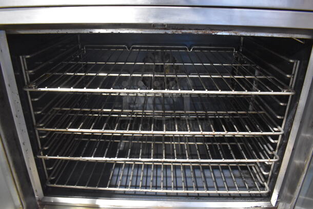 2 Southbend SilverStar Stainless Steel Commercial Natural Gas Powered Full Size Convection Oven w/ View Through Doors, Metal Oven Racks and Thermostatic Controls on Commercial Casters. 38x30x64. 2 Times Your Bid! - Image 6 of 7