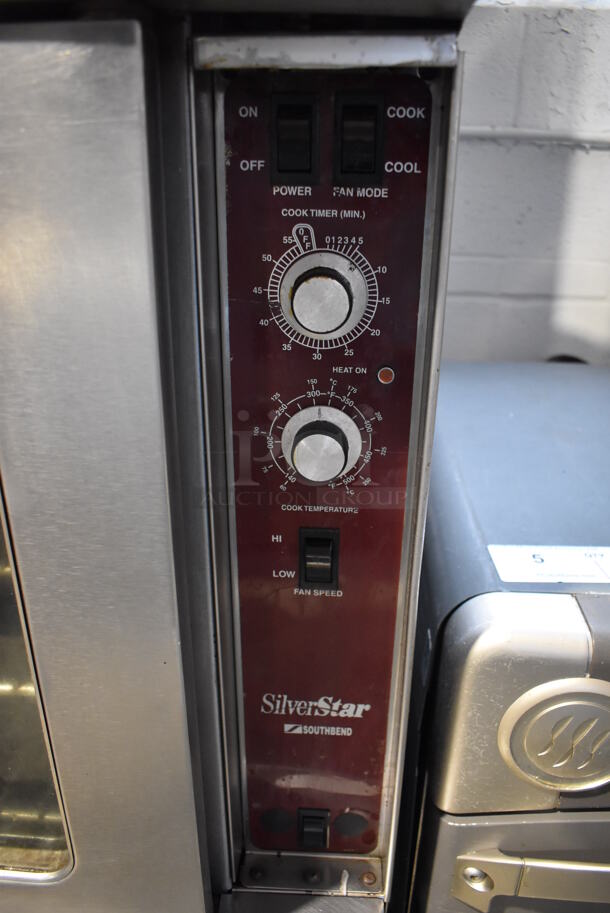 2 Southbend SilverStar Stainless Steel Commercial Natural Gas Powered Full Size Convection Oven w/ View Through Doors, Metal Oven Racks and Thermostatic Controls on Commercial Casters. 38x30x64. 2 Times Your Bid! - Image 7 of 7