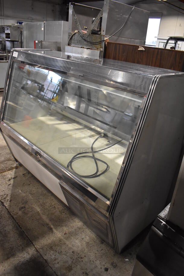 Marc Metal Commercial Floor Style Deli Display Case Merchandiser. 70x35x56. Tested and Working!