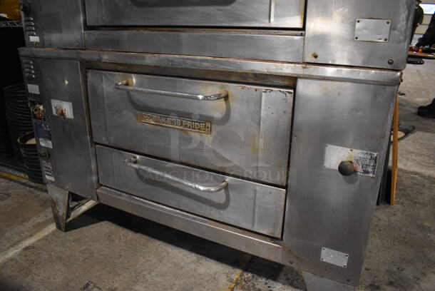 2 Bakers Pride D125 Stainless Steel Commercial Natural Gas Powered Single Deck Pizza Oven w/ Cooking Stones on Metal Legs. 125,000 BTU. 65.5x43x70. 2 Times Your Bid! - Image 3 of 10