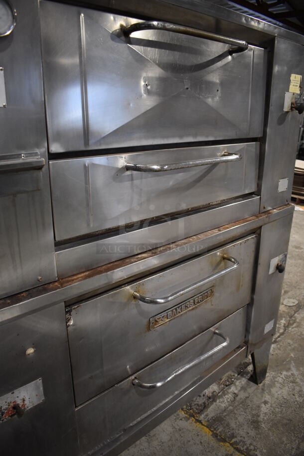 2 Bakers Pride D125 Stainless Steel Commercial Natural Gas Powered Single Deck Pizza Oven w/ Cooking Stones on Metal Legs. 125,000 BTU. 65.5x43x70. 2 Times Your Bid! - Image 10 of 10