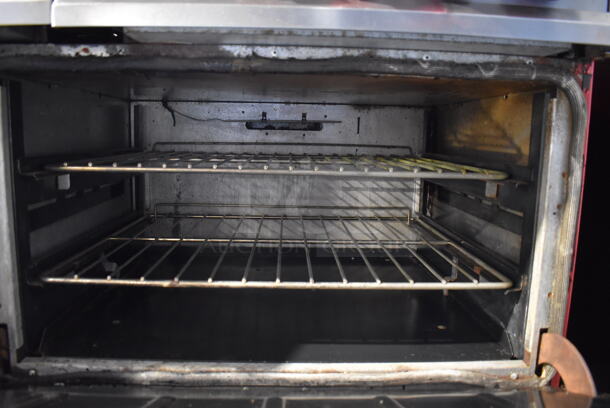Vulcan Stainless Steel Commercial Natural Gas Powered 10 Burner Range w/ Convection Oven, Oven, Over Shelf and Back Splash. 60x31x60 - Image 9 of 9