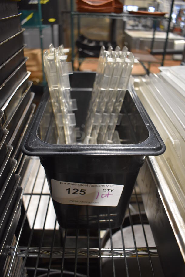 ALL ONE MONEY! Lot of Various Poly Lids and Straining Inserts - Image 3 of 5