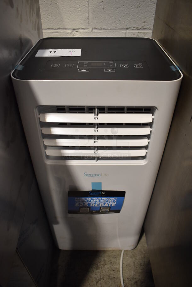 Serene Life SLPAC105W Portable Air Conditioner on Casters. 115 Volts, 1 Phase. 13x12x28. Tested and Working! - Image 1 of 5