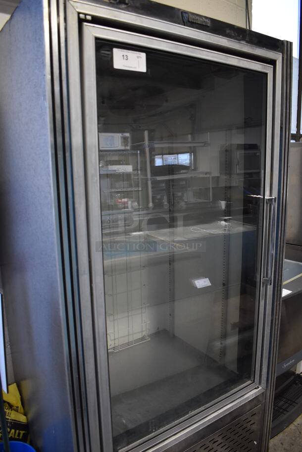 CustomCool GDF1SC Stainless Steel Commercial Single Door Reach In Cooler Merchandiser. 115/208 Volts, 1 Phase. 38x34x78. Tested and Does Not Power On - Image 2 of 5